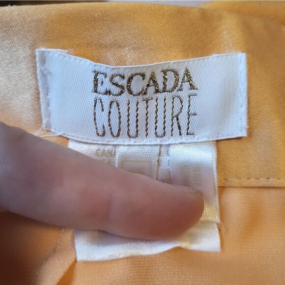 RARE Orange/Gold Vintage Escada Couture Sequin Silk Jacket and Pants - Picture 10 of 10
